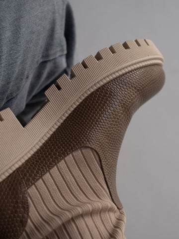 Botín Roma mocca – Sock boot en cuero genuino