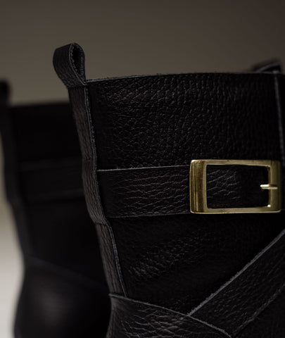 Botas de cuero Sienna negro – Elegancia atemporal en negro intenso