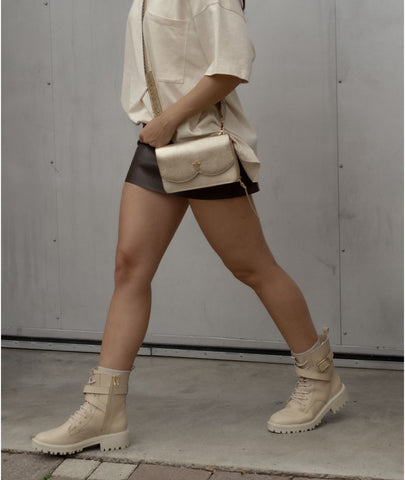 Botas de cuero Sienna beige – Sofisticación natural y hecha a mano