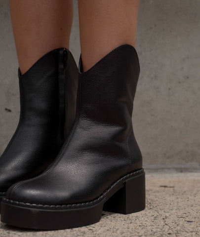 Botines texanas Montana negro – Estilo vaquero con sello artesanal