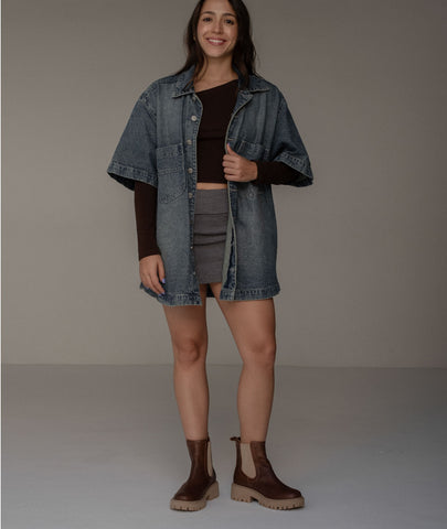 Botín Nova en cuero café (miel) con estilo chelsea