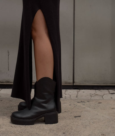 Botines texanas Montana negro – Estilo vaquero con sello artesanal