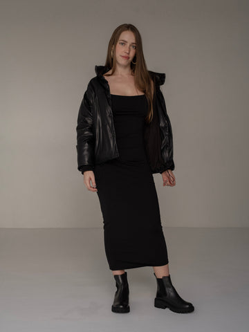 Botín Nova negro – Botín en cuero negro con estilo chelsea