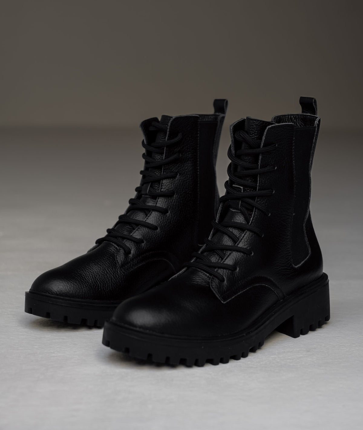 Botas de cuero Aura negro