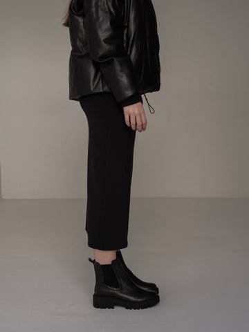 Botín Nova negro – Botín en cuero negro con estilo chelsea