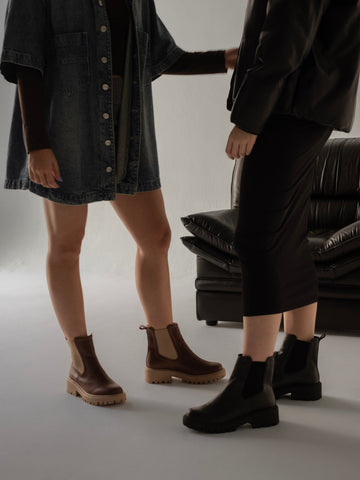 Botín Nova negro – Botín en cuero negro con estilo chelsea