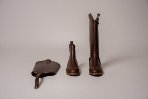 Bota convertible Vera café