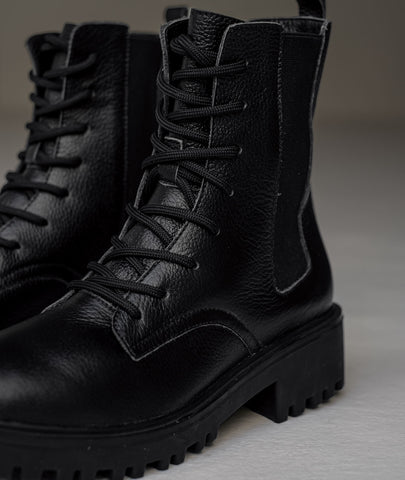 Botas de cuero Aura negro