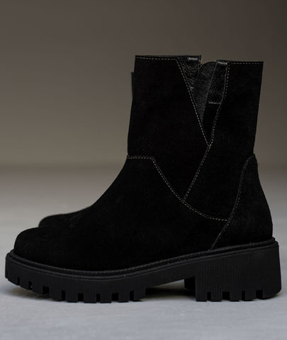 Botín de cuero Cyra negro – Sofisticación atemporal hecha a mano