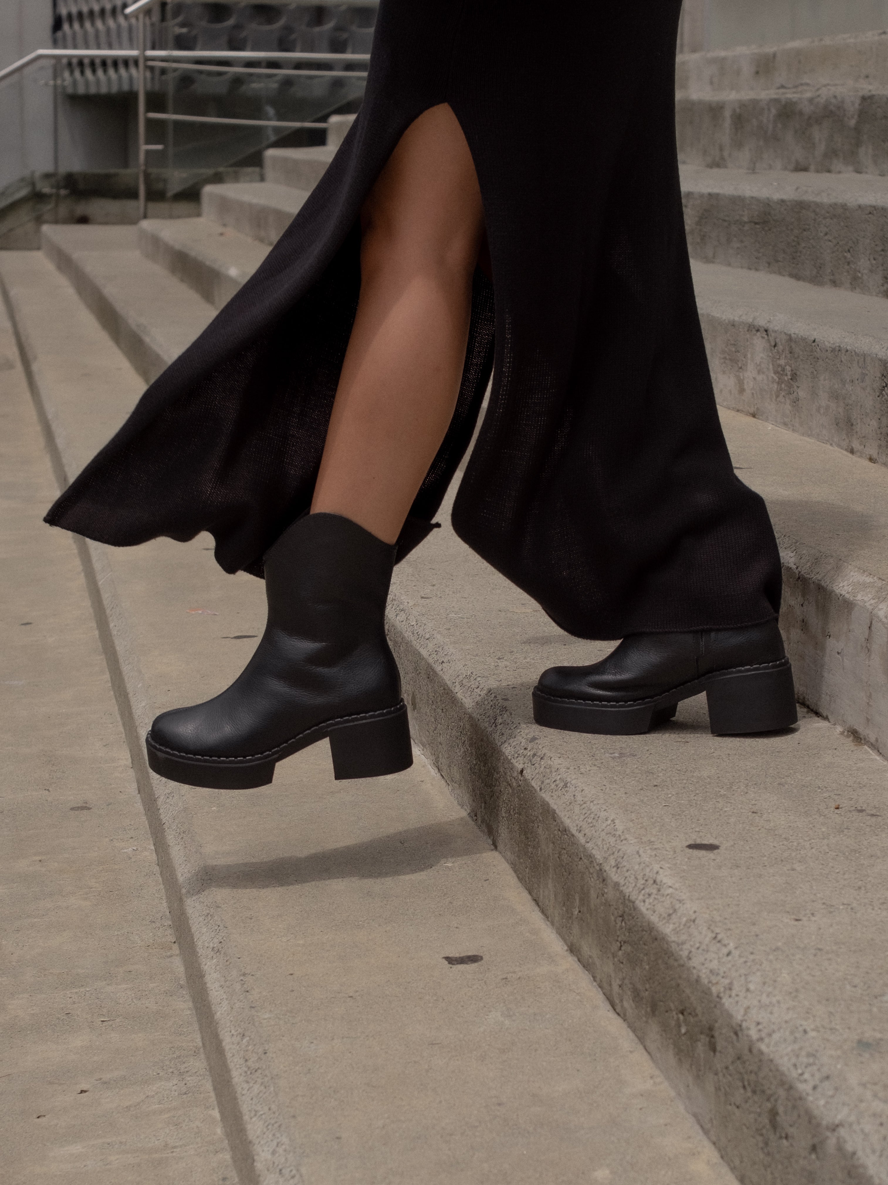 Botines texanas Montana negro – Estilo vaquero con sello artesanal