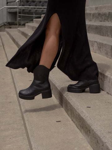 Botines texanas Montana negro – Estilo vaquero con sello artesanal