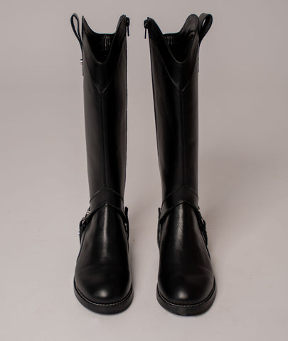 Bota Convertible Vera Negro | Botas caña larga de cuero