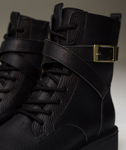 Botas de cuero Sienna negro – Elegancia atemporal en negro intenso