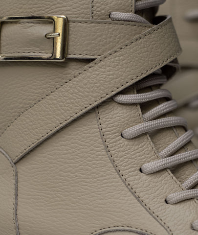 Botas de cuero Sienna beige – Sofisticación natural y hecha a mano