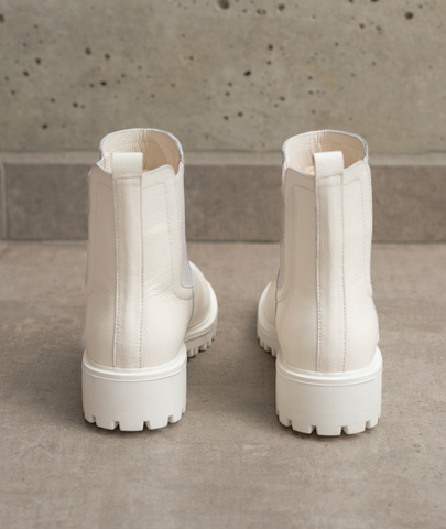 Botín Nova Marfil (Blanco Hueso) con Estilo Chelsea
