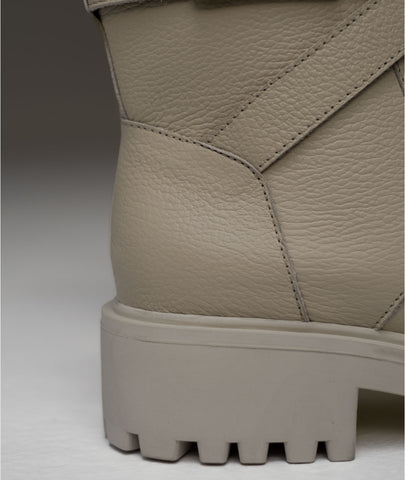 Botas de cuero Sienna beige – Sofisticación natural y hecha a mano