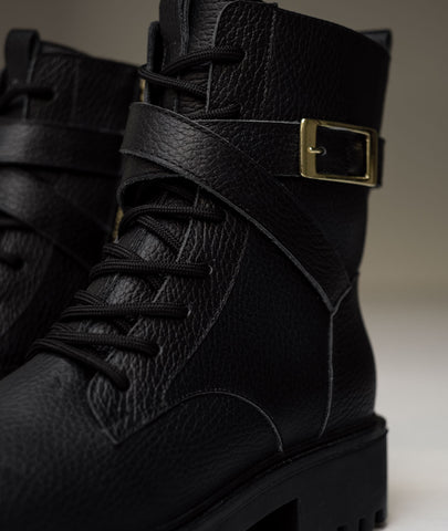 Botas de cuero Sienna negro – Elegancia atemporal en negro intenso