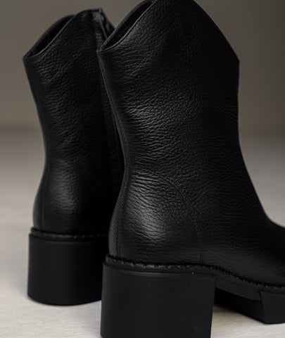 Botines texanas Montana negro – Estilo vaquero con sello artesanal