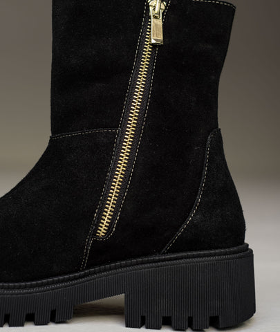 Botín de cuero Cyra negro – Sofisticación atemporal hecha a mano