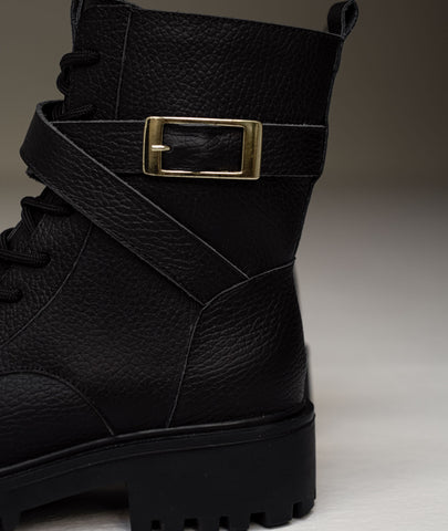 Botas de cuero Sienna negro – Elegancia atemporal en negro intenso