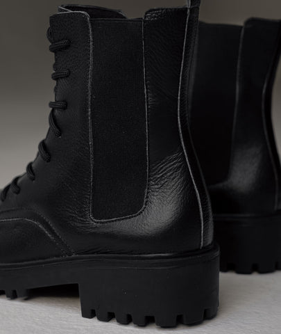 Botas de cuero Aura negro