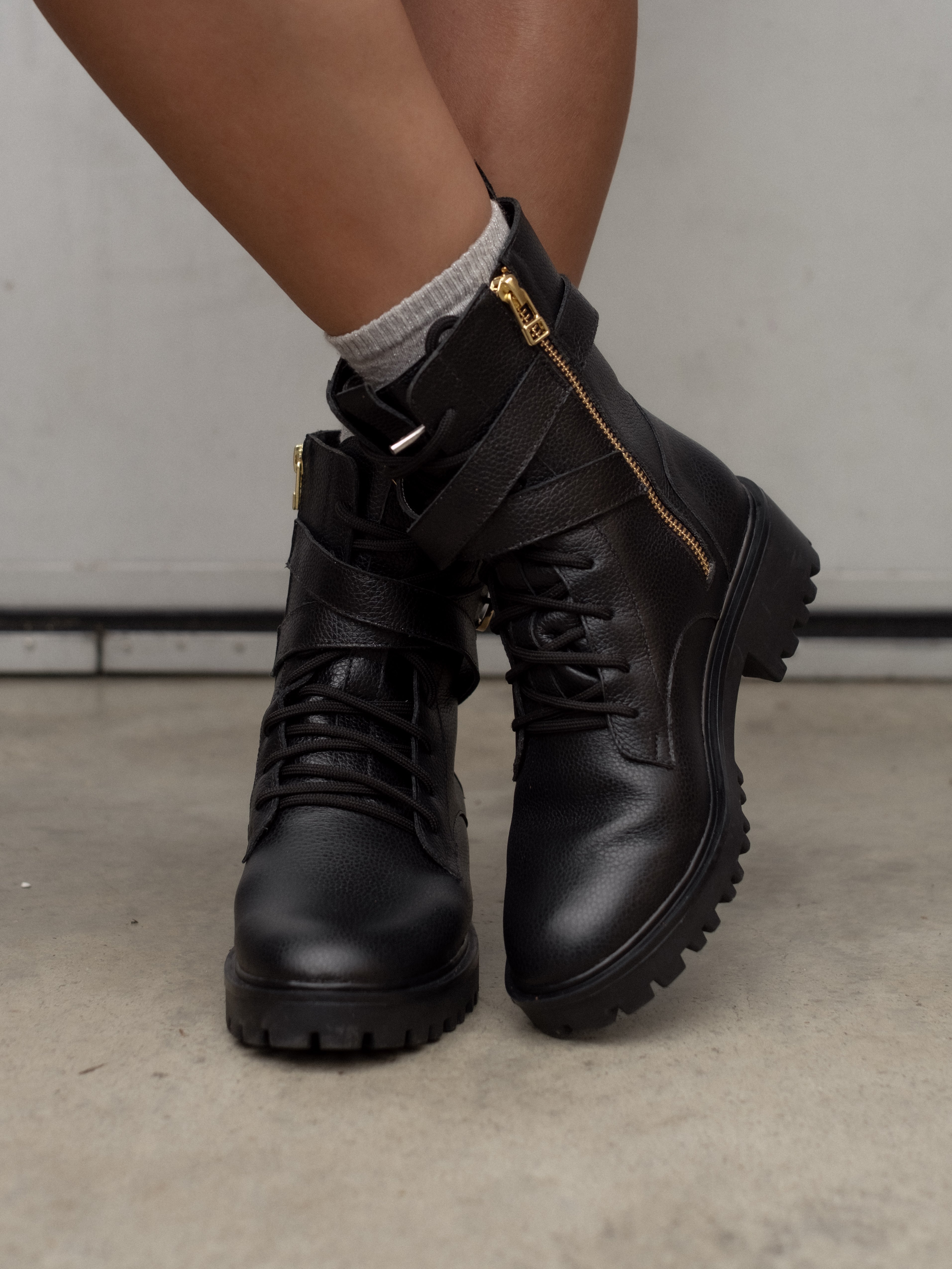 Botas de cuero Sienna negro – Elegancia atemporal en negro intenso