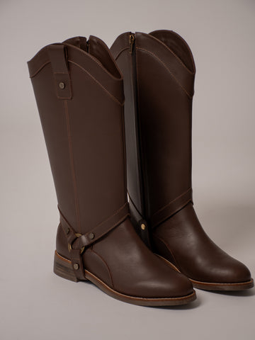 Bota convertible Vera café