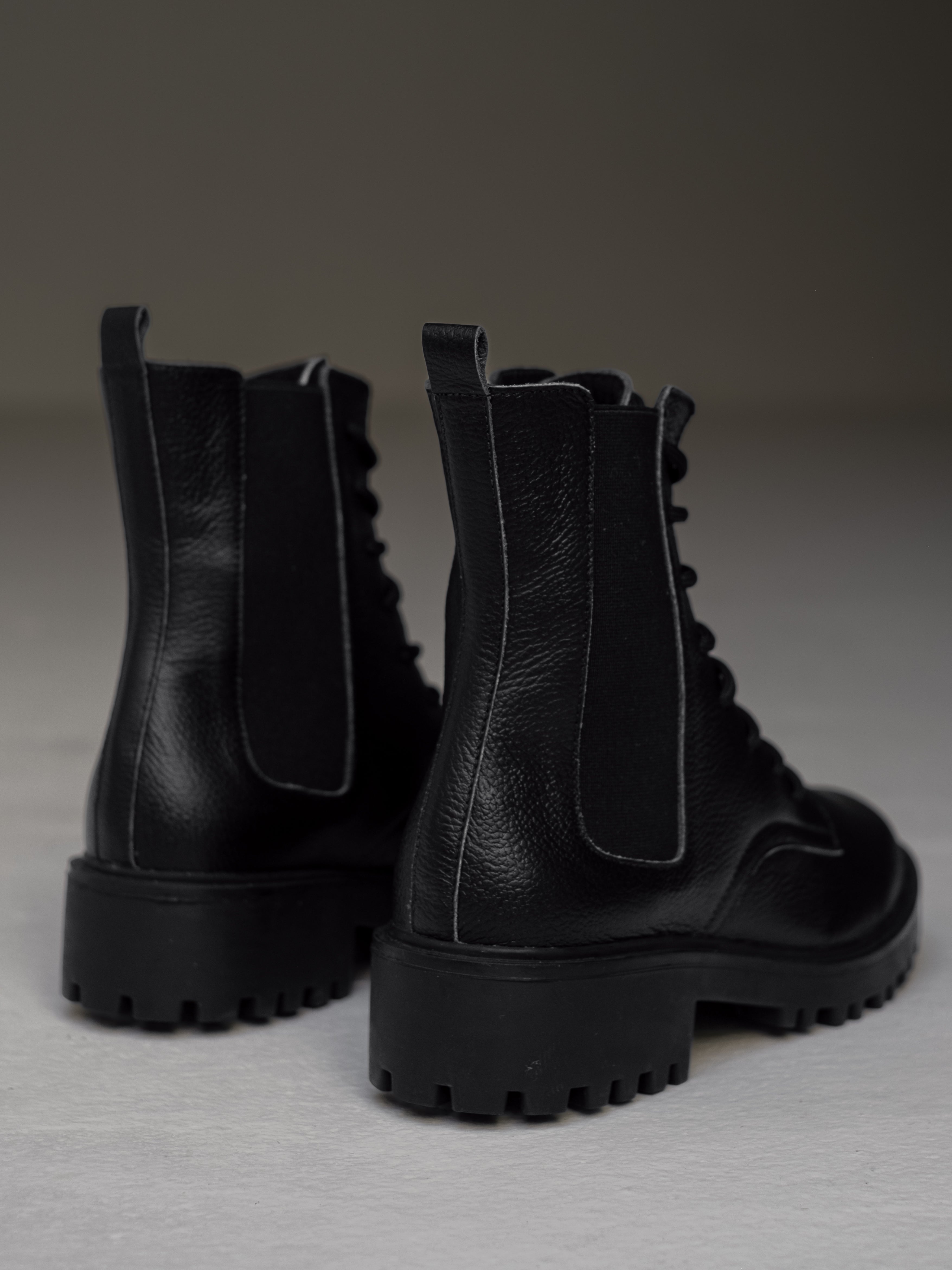 Botas de cuero Aura negro