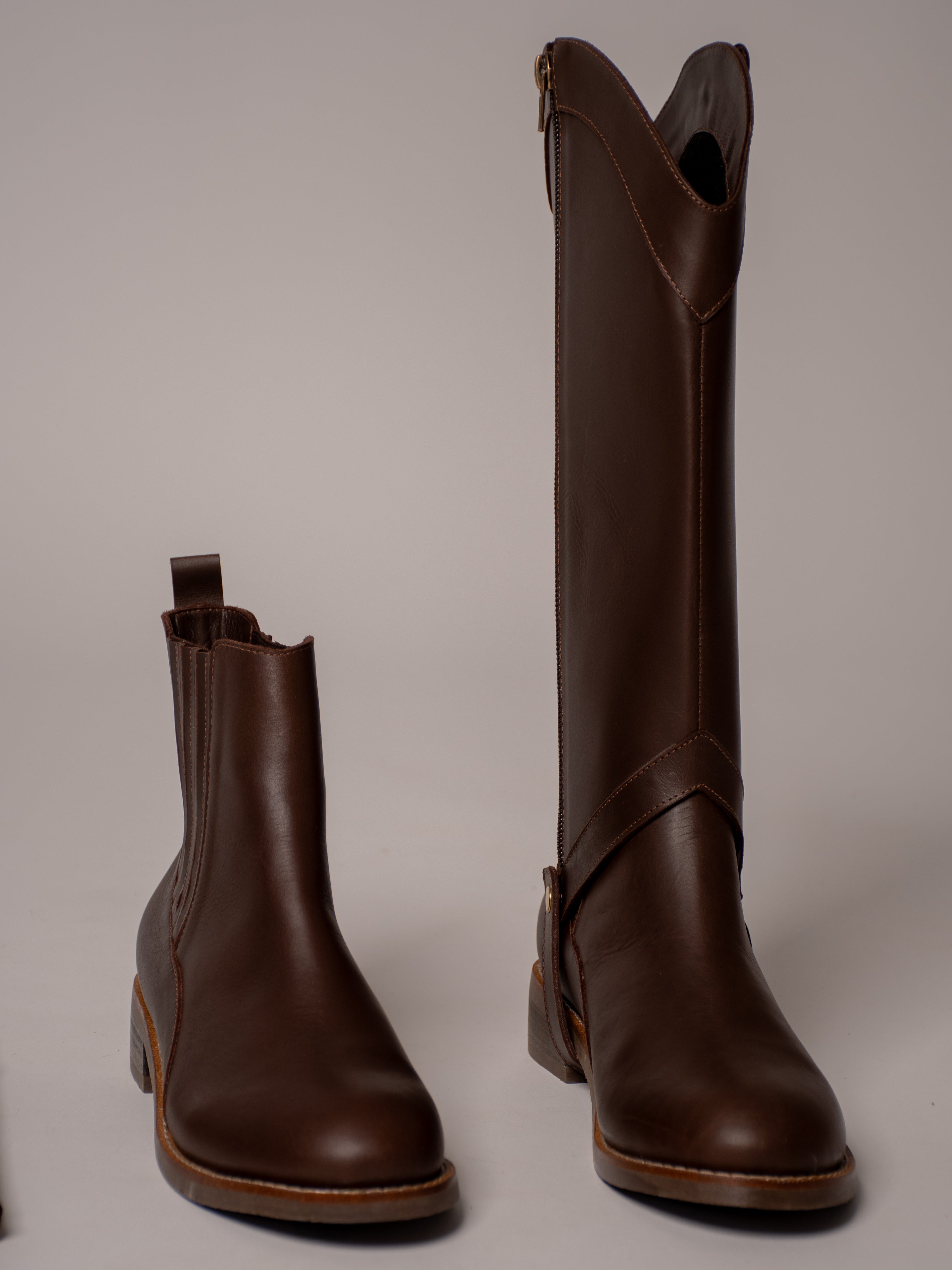 Bota convertible Vera café