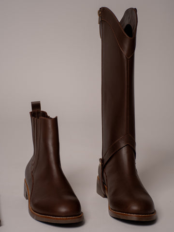 Bota convertible Vera café