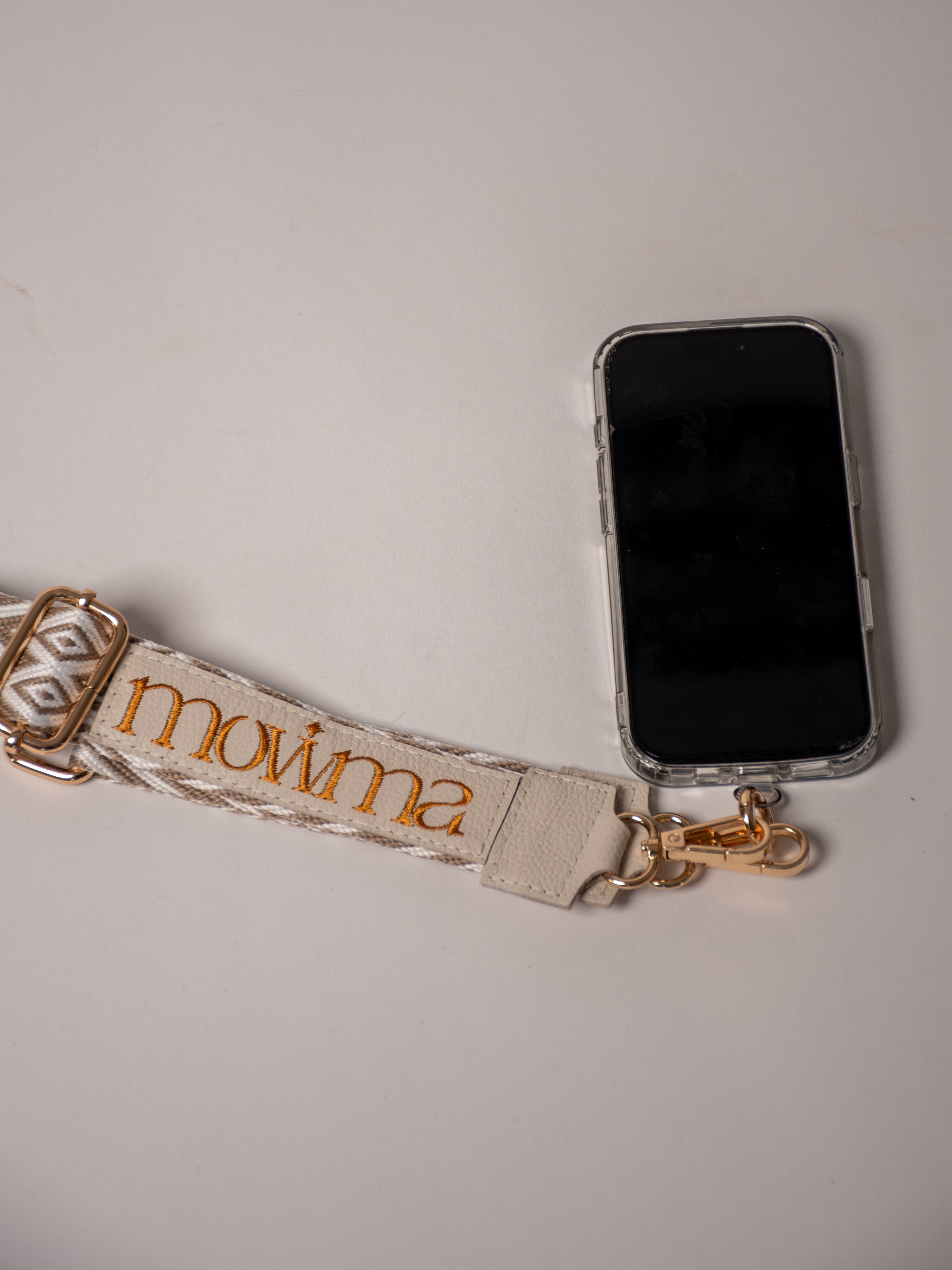 Correa marfil en reata - Para bolsos y celular