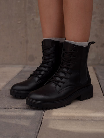 Botas de cuero Aura negro