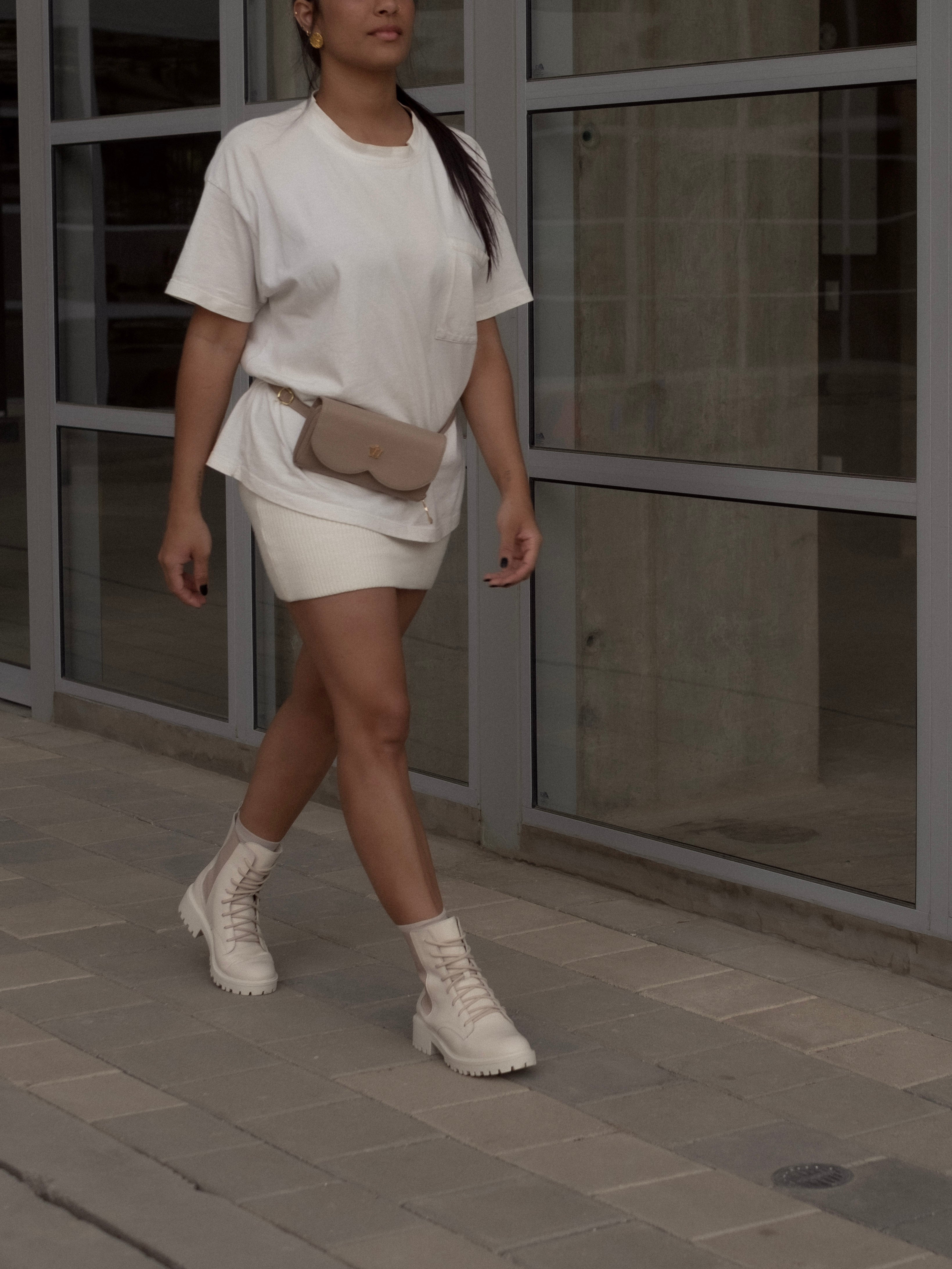 Botas de cuero Aura marfil – Elegancia atemporal en cuero genuino