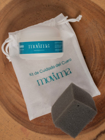 Kit de cuidado del cuero con crema para botas y esponja aplicadora