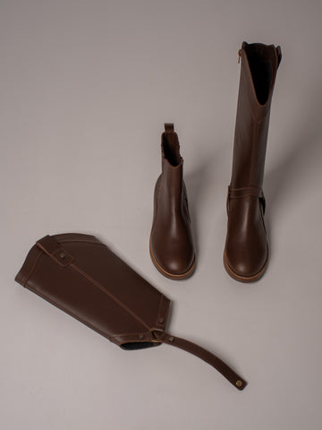 Bota convertible Vera café