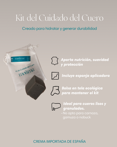 Kit de cuidado del cuero con crema para botas y esponja aplicadora